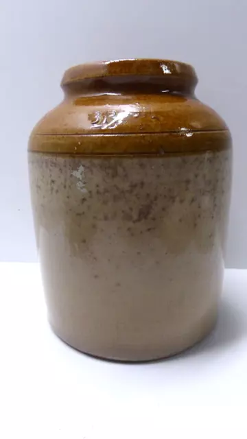 Antique Stoneware Pottery Canister 3 Pint Jar Pot Bendigo Demijohn Stamp To Side