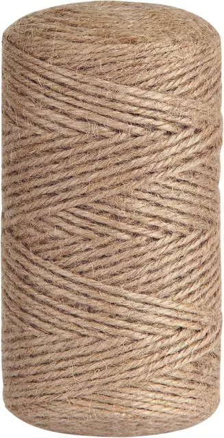 tifanso Natural Jute Twine String - 328 Feet Garden Twine, 328 Feet, Brown