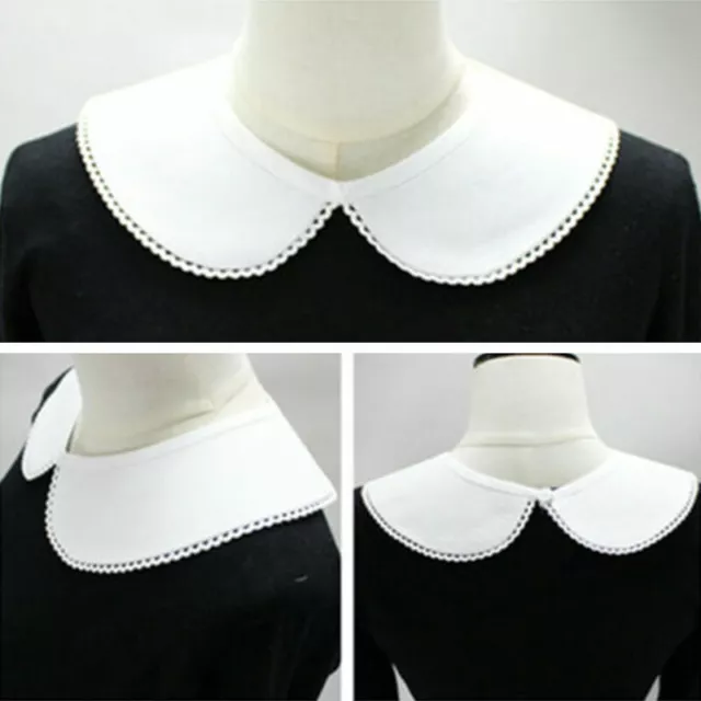 Women Peter Pan Faux Fake Lapel Half Shirt Collar Necklace Choker Detachable Hot