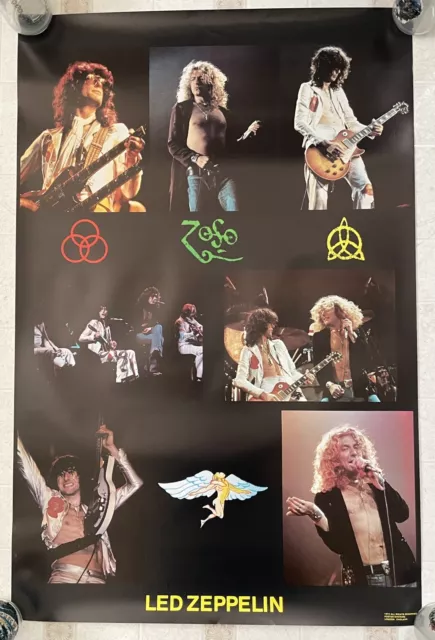 Original Vintage 1972 Led Zeppelin collage POSTER UK poster systems Rock