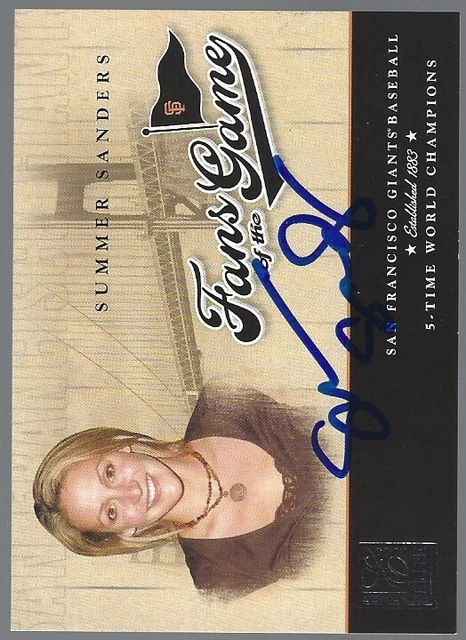 2004 Donruss Elite Fans of the Game Summer Sanders #203FG-3 IP auto signed card