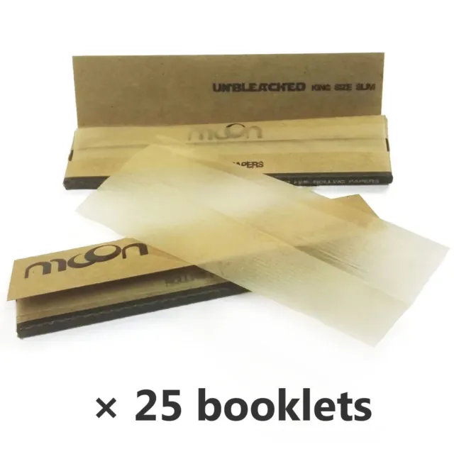 Moon Unbleached Cigarette Rolling Papers 108*45mm 25 booklets=800 leaves Smoking