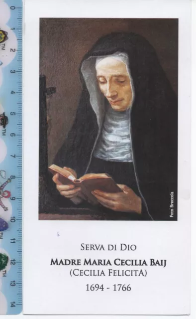 Santino - Holy Card - Serva di Dio madre Maria Cecilia Baij