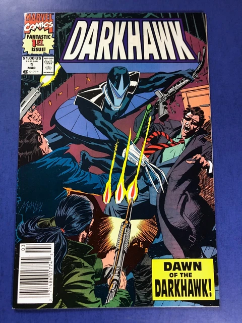 DARKHAWK # 1 (1991, Vol 1, Marvel) NEWSSTAND 1st Full App/ORIGIN Darkhawk VF/NM