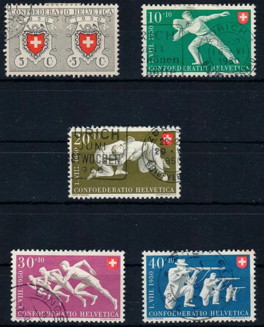 Schweiz 1950 - "Pro Patria" MiNr. 545 bis 549 gestempelt