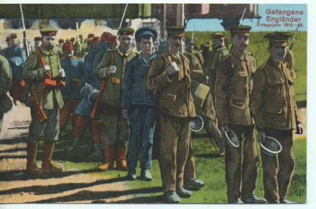 WW1 English Prisoners of War in Germany 1914-16. Unused German postcard no.13