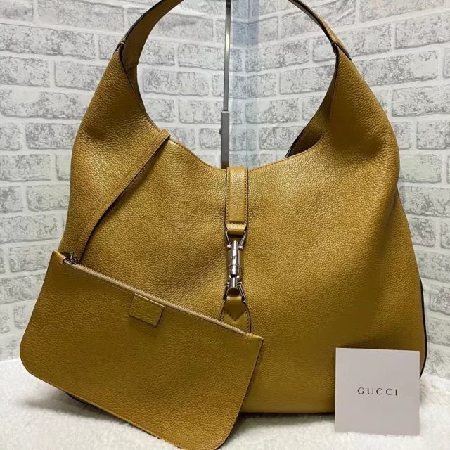 Gucci Italy. RARE Jackie OBlack Canvas and Black Leather