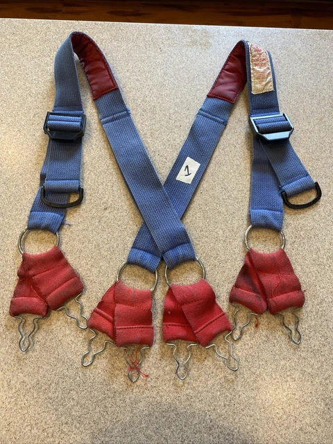 Firefighter Padded Suspenders Blue Parachute Style Turnout Pants Morning Pride