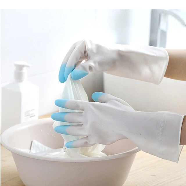 Non-slip Dishwashing Gloves Durable Rubber Gloves Cleaning Gloves  Laundry