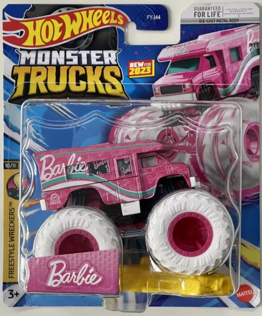 HOT WHEELS 2023 Monster Trucks Barbie Ultimate Camper Freestyle