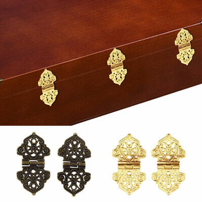 2pcs Mini Antique Hinges Wooden Jewellery Boxes Decor Small Hinges DIY Crafts