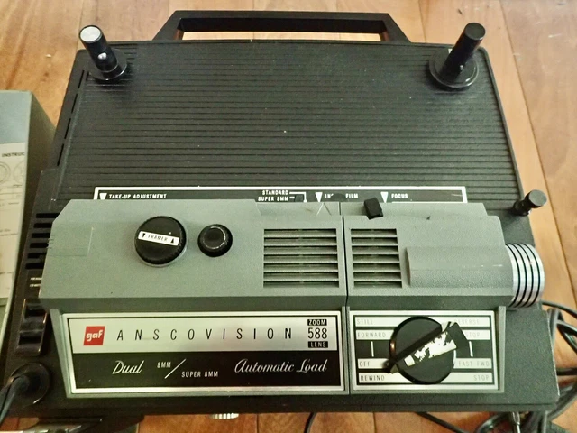 Vintage GAF Anscovision Zoom 588 Standard & Super 8mm Projector Parts/Repair
