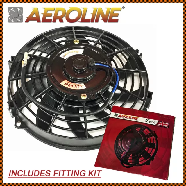 9" 80w 12v Aeroline® Electric Radiator Cooling Fan Fits CLASSIC MINI