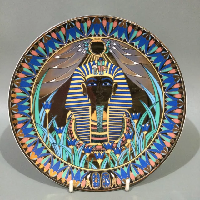 Royal Worcester Plate “ Legends Of The Nile “  The Mask Of Tutankhamun