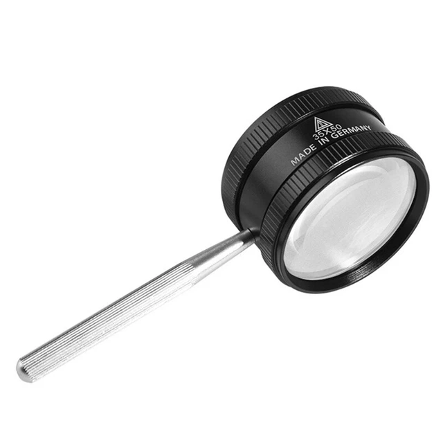 35X Handheld Magnifier Metal High Clarity Reading Magnifying Glass Portable E8G2