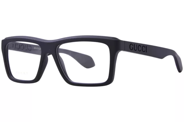 Gucci GG1573O 001 Eyeglasses Men's Black Full Rim Rectangle Shape 55mm