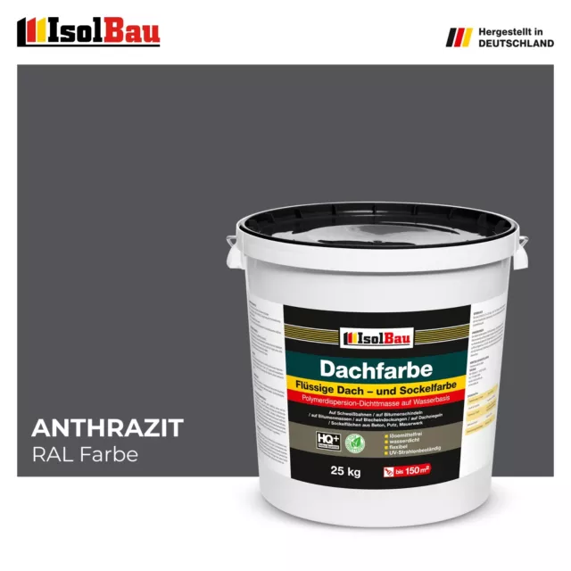 Dachfarbe Sockelfarbe Anthrazit 25kg Fassadenfarbe RAL Farbe Nano Polymermembran