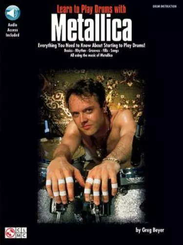 LEARN TO PLAY DRUMS WITH METALLICA Lars Ulrich Song Book + CD Sheet Music