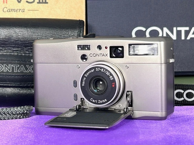 LCD Works [MINT w/Case] Contax TVS III Point & Shoot 35mm Film Camera From JAPAN