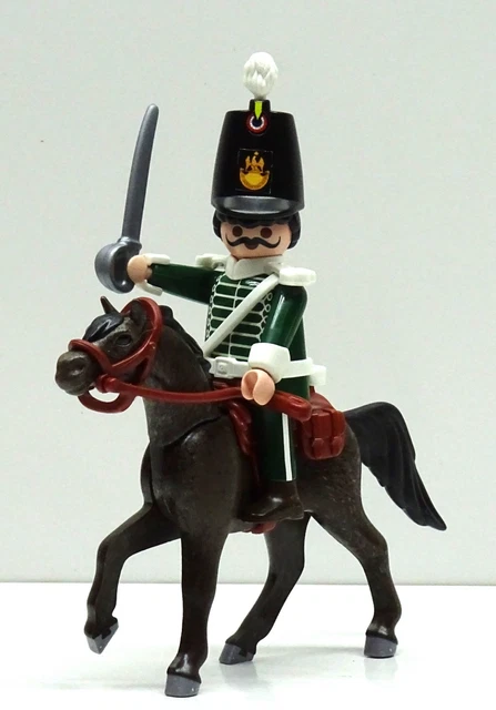 CAVALIER NOIR DE L'Apocalypse Playmobil Avec Cheval Enflammé Personnalisé RAR EUR 36,94 - FR