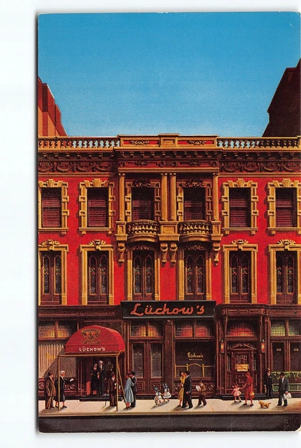 Luchows Famous Restaurant New York City NY Chrome Postcard Vtg Unposted