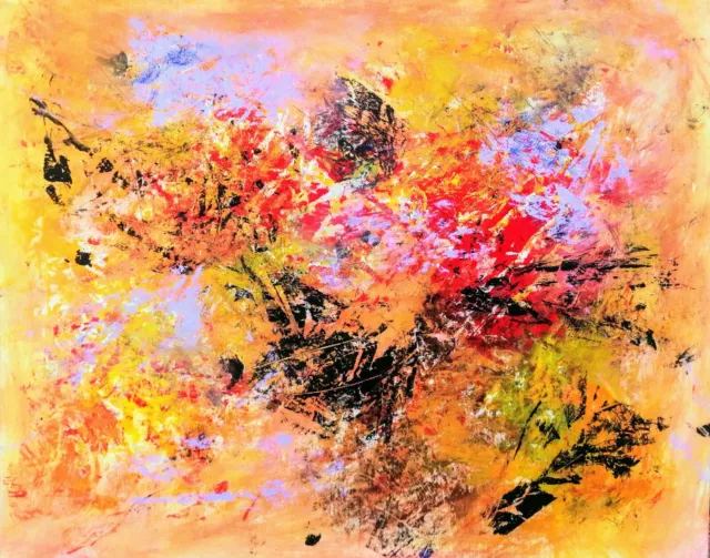 Mariano Moscati Quadro astratto moderno dipinto ad olio su tavola  40 x 50.