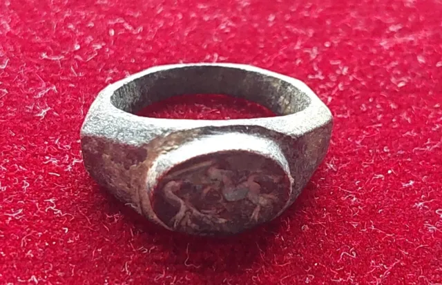 Ancient  bronze ring. Authentic, original.