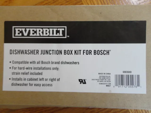 Bosch Dishwasher Power Cord & Junction Box BizLink GD3A, 9001134055 Rev A  OEM
