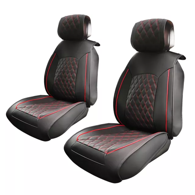 Fundas de Asiento Delantero para Automóvil para Toyota Ta coma Negro Rojo 2pz