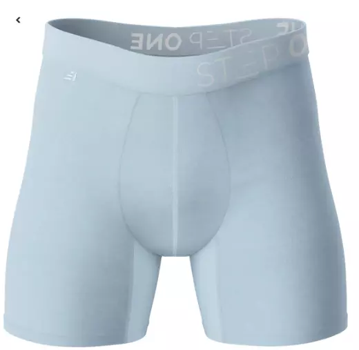 STEP ONE New Mens Boxer Briefs (Longer) Bamboo Underwear - Ice Cubes - L