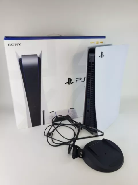 Sony PlayStation PS5 Disc Edition Console Only with Stand Cords and Box Works