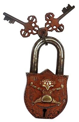 Tibetan Garuda Shape Door Lock Victorian Style Handmade Brass Padlock Home Décor 2