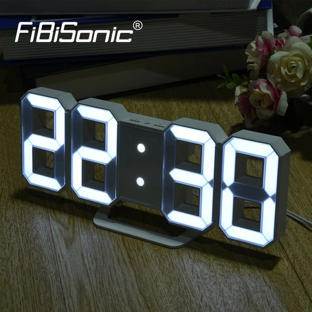 BIG NUMBERS LED Digital Alarm Clock Electronic Desk Table Watch Large