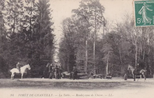 Carte Postale Ancienne Cpa Foret De Chantilly La Table Rendez-Vous De Chasse