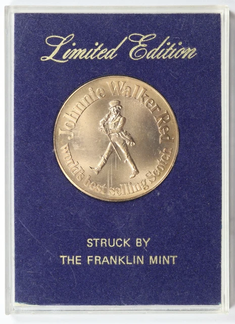 Johnnie Walker Red Limited Edition Bronze Medal feat. 1970 NY Jets Franklin Mint