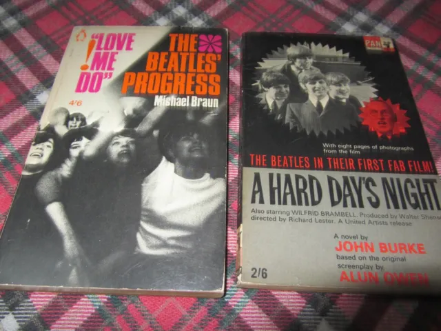 2 libri ILLUSTRATI  " THE BEATLES " - LOVE ME DO + A HARD DAY'S NIGHT in inglese