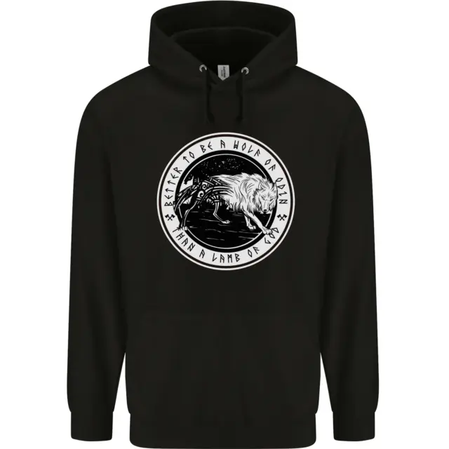 Viking a Wolf of Odin Than a Lamb of God Childrens Kids Hoodie