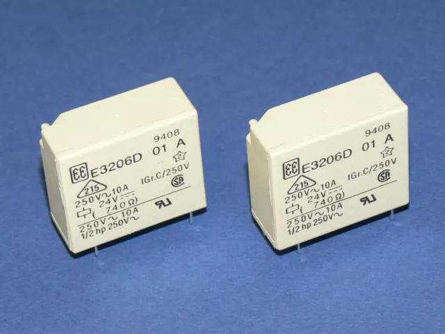 Eichhoff E3206D Print Plug-In Relè 24V Dc Bobina 1xEin 10A Contatto 2 Pezzo Lot
