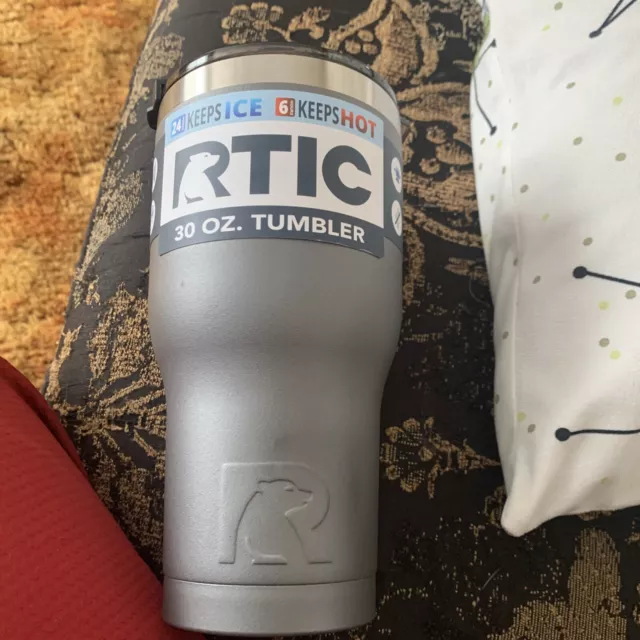 RTIC 30 oz Stainless Steel Tumbler Cup w/ Splash Proof Lid *NEW* Gun Metal Color