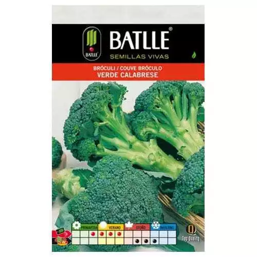 Semillas hortícolas de Batlle - Bróculi verde Calabrese (8g)