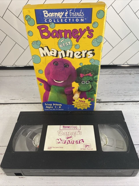 BARNEY'S BEST MANNERS (VHS-1993) 2nd Ed~Barney & Friends~GUC/+1 Ship ...