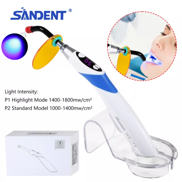 Dental LED Light Cure Lamp Cordless 5 Second Fast Curing Light 3 Modes LV-5 OR 2