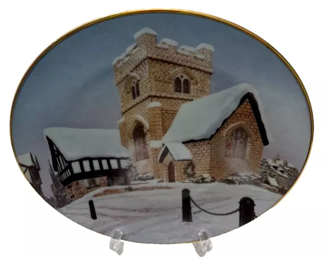 A Christmas Carol David Winter Cottage Plate No 2223 Signed David Winter Church