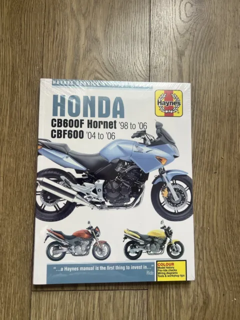 Honda CB600F Hornet 98 To 06 CBF600 04 To 06 Haynes Brand New Manual Book