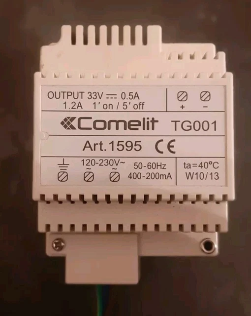 Comelit 1595 Alimentatore Per Citofoni - Input 110-230V, Output 33VDC 0.5A | Per Stazioni Porta
