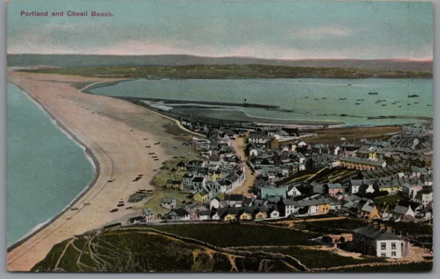 Portland and Chesil Beach Dorset England Postcard