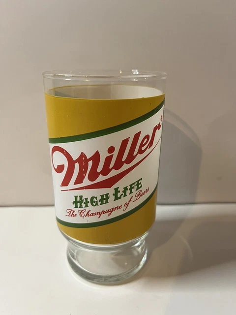 Vintage Miller High Life Beer Glass 5 inches Tall