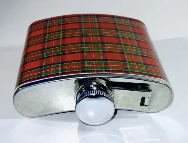 6oz Stainless Steel Plaid Flask