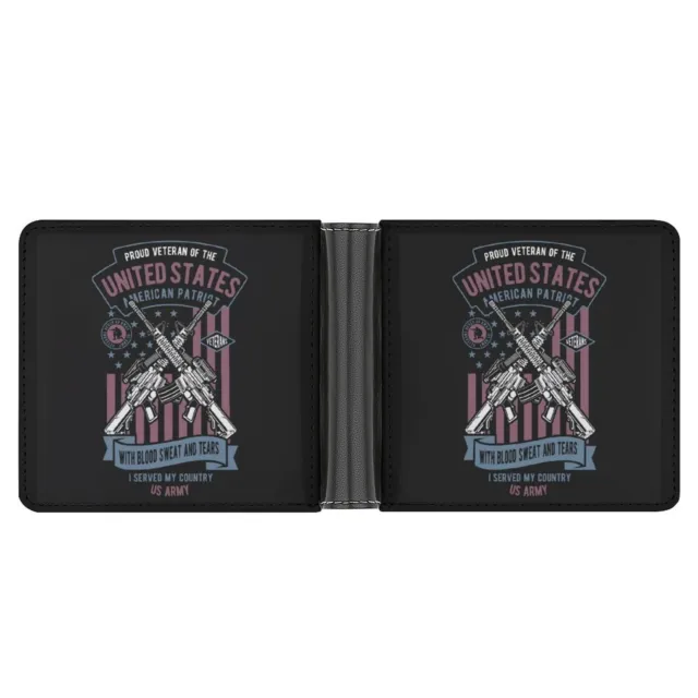 Portable men's wallet WITH BLOOD SWEAT AND TEARS I SERVED MY COUNTRY US ARMY