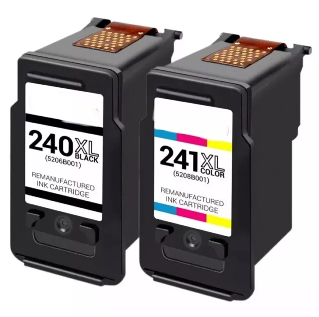 x2 Pack PG-240XL CL-241XL Ink for Canon PIXMA MG3520 MG3522 MG3620 Black Color